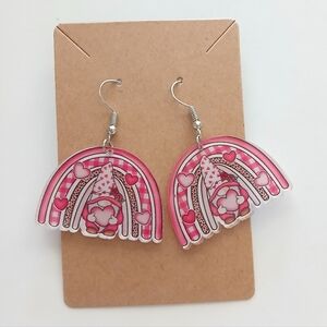 Fashion Jewelry Pink Heart Earrings